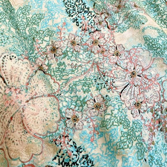 Zac & Rachel Blue Black Batwing style top size S - Picture 5 of 6